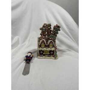 Incomplete Debbie Mumm‎ Gingerbread Spreader House Set Boston Warehouse 2001